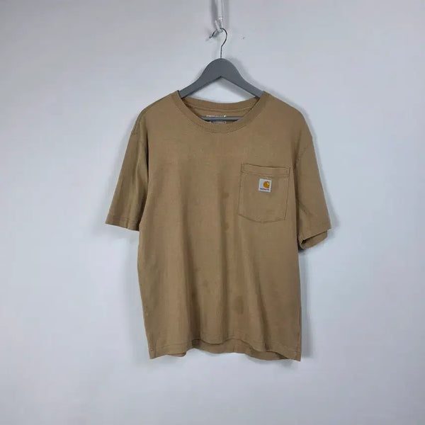 [BUNJANG] Carhartt Loose Fit Pocket T-Shirt Beige Men's 95 / 칼하트 루즈핏 포켓 반팔티 베이지 남 95. 260804