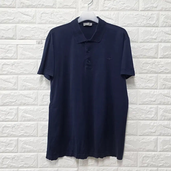 [BUNJANG] Dior Navy Short Sleeve Polo Shirt / M 디올 DIOR 네이비 반팔 카라티 E479