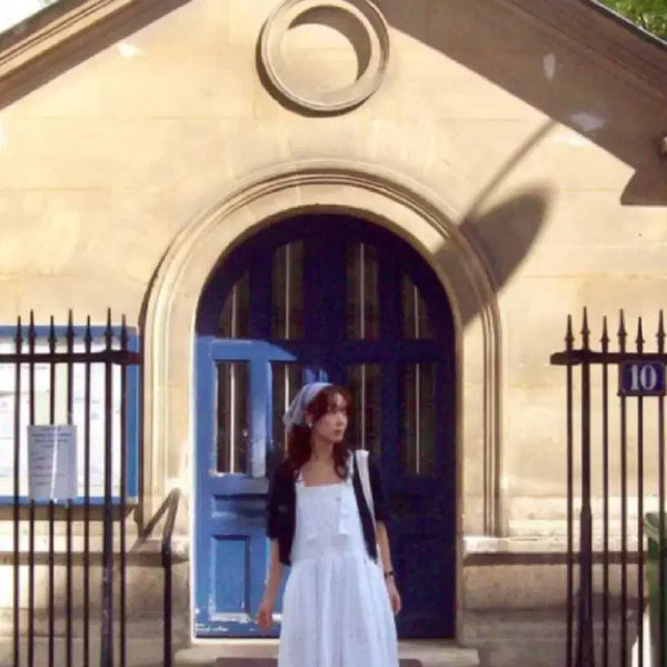 [BUNJANG] Pleta White Lace Overall Dress / (택있는 새상품) 플레따 56 화이트 레이스 오버롤 원피스