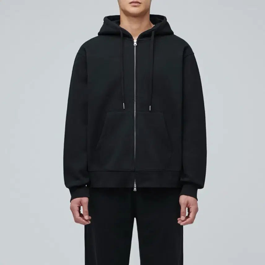 [BUNJANG] Musinsa Standard Brushed Hoodie Zip-up Black / [M] 무신사 스탠다드 기모 후드집업 블랙