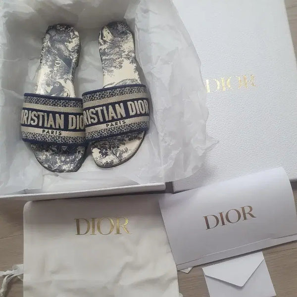 [BUNJANG] Dior Dway Mule Slippers Size 36 (230) Full Set / 디올 디웨이 뮬 슬리퍼 36 (230) 풀구성