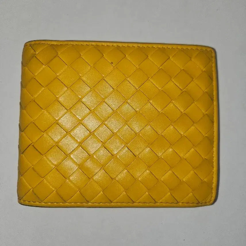 [BUNJANG] Bottega Veneta Intrecciato Bi-Fold Wallet Yellow / 보테가베네타 인트레치아토 반지갑 옐로우