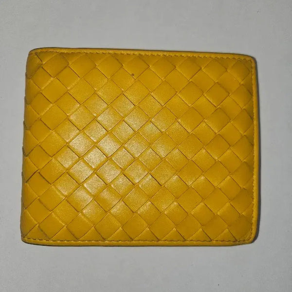 [BUNJANG] Bottega Veneta Intrecciato Bi-Fold Wallet Yellow / 보테가베네타 인트레치아토 반지갑 옐로우