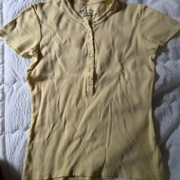[BUNJANG] Calvin Klein CKNY 100% Cotton Short Sleeve Polo Shirt Yellow / 캘빈클라인 CKNY 100% 코튼 반팔 카라 티 옐로우