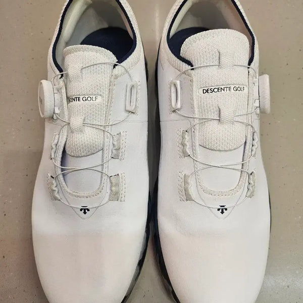 [BUNJANG] Descente Golf Men's BOA Golf Shoes White DQ12ULSH22 / 2024년식 데상트골프 BOA 골프화 남성 255 화이트 DQ12ULSH22