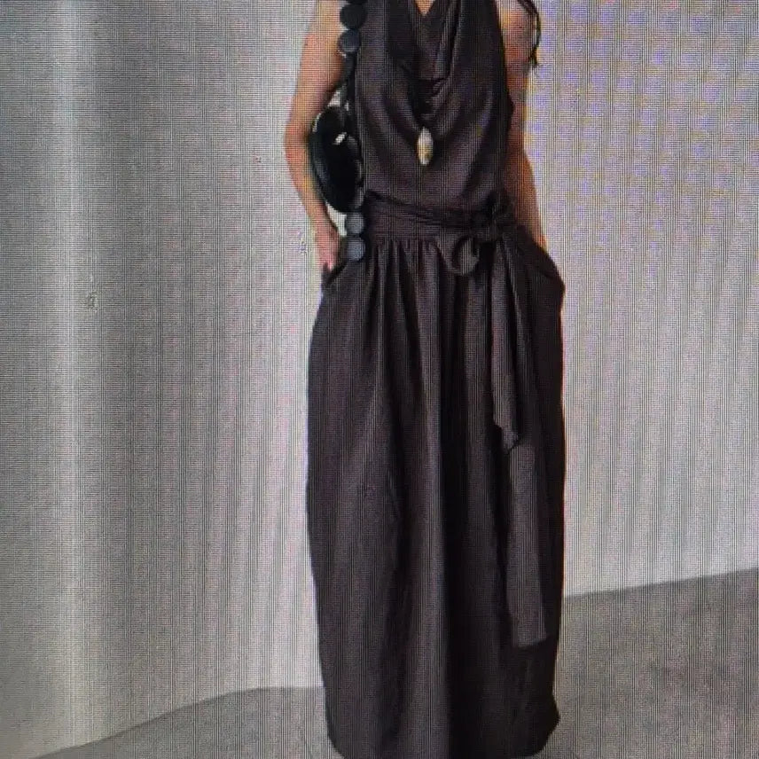 [BUNJANG] Sleeveless Long Dress - 2 Colors / (해외배송)민소매 롱 원피스 2컬러