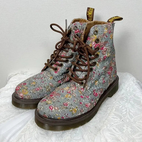 [BUNJANG] Dr. Martens Flower Pattern Walker Boots Size 36 (US 6) / 닥터마틴/상태굿 플라워 워커 부츠 36 230/라덴
