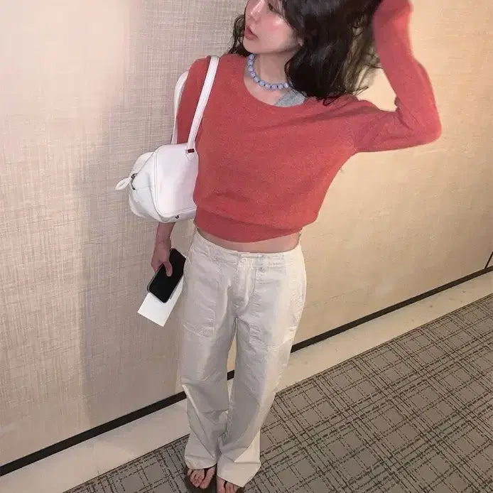 [BUNJANG] Maybe Baby Rance Pants Charcoal/Beige / 메이비베이비 rance pants (차콜, 베이지)