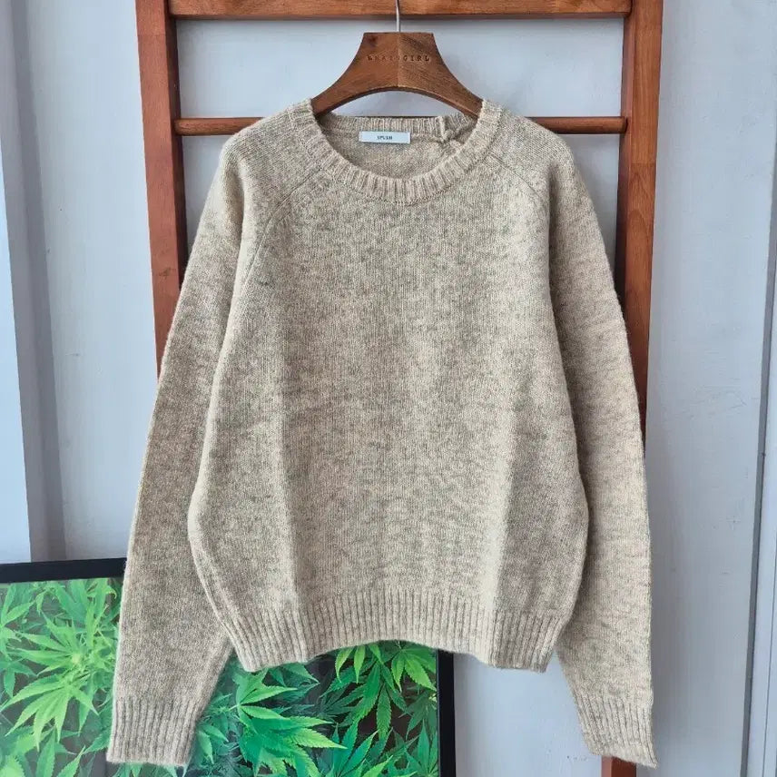 [BUNJANG] SPUSH Oat Beige Knit Sweater / (새상품)SPUSH 오트베이지 니트