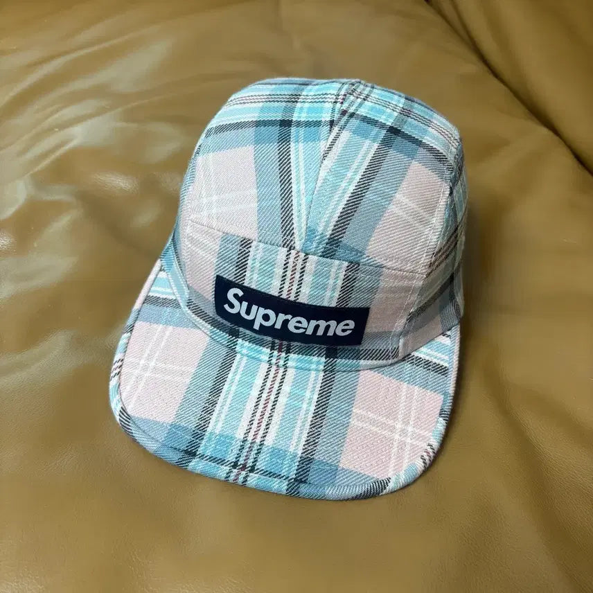 [BUNJANG] Supreme Box Logo Camp Cap 24FW / 슈프림 캠프캡 모자 박스로고 로크캐런 로즈 플레이드 24FW