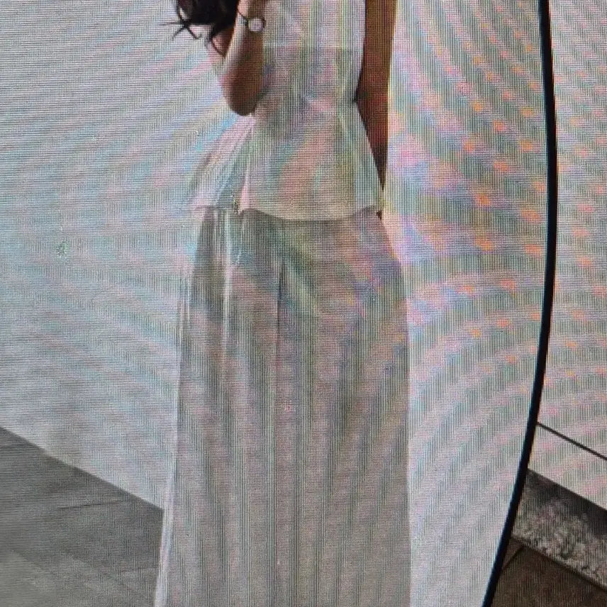 [BUNJANG] Sleeveless Shirt & Wide Pants Set / (해외배송)민소매 셔츠 + 와이드 팬츠 세트 2컬러