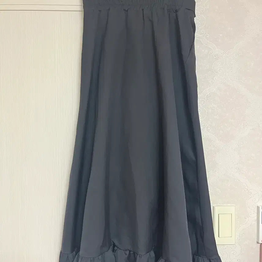 [BUNJANG] Dear My Love Long Frill Skirt Black / 디마럽 디어마이러브 롱 프릴 스커트 2L 블랙 검정 양지뢰 지뢰계