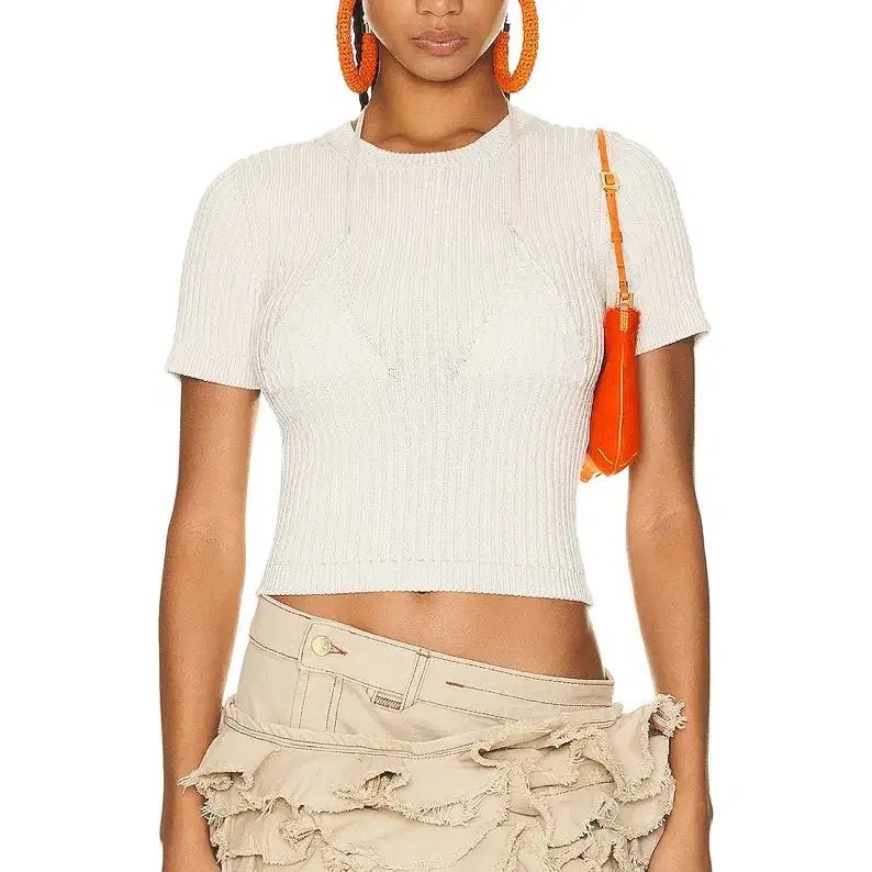 [BUNJANG] Jacquemus La Maille Pralu Bikini Rib Knit Top 34 / 자크뮈스 라 마유 비키니 리브니트 탑 34