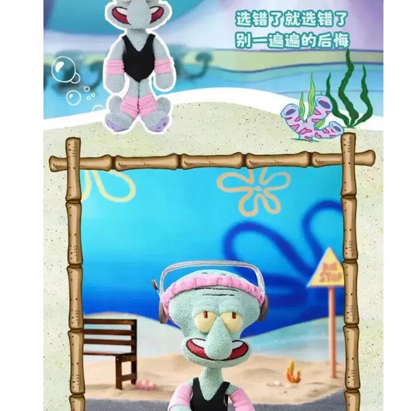 [BUNJANG] X11 Authentic SpongeBob Squidward's Day Bikini Bottom Daily Series Doll Keychain / X11정품) 스폰지밥 징징이의 하루 비키니시티 일상 시리즈 인형 키링 랜박