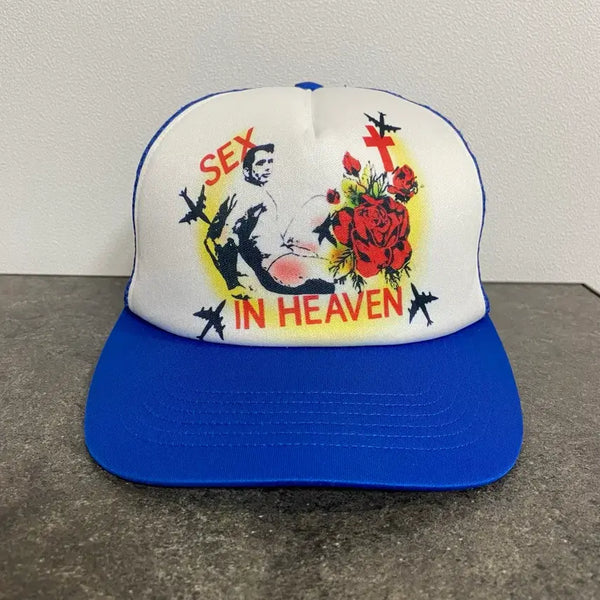 [BUNJANG] Supreme 5-Panel Mesh Ball Cap Hat Sex in Heaven Blue One Size / 슈프림 5패널 메쉬 볼캡 모자 섹스 인 헤븐 블루 (One Size)