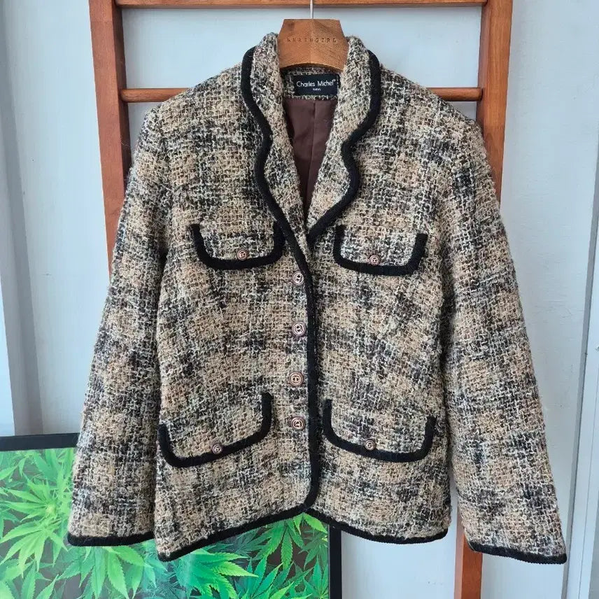 [BUNJANG] Made in France Vintage Tweed Jacket Brown / 메이드인프랑스 수입빈티지 트위드자켓 브라운