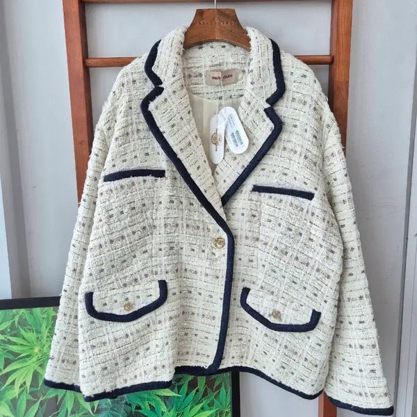 [BUNJANG] Marie Claire Tweed Jacket Ivory / (새상품)마리끌레르 트위드 자켓 아이보리