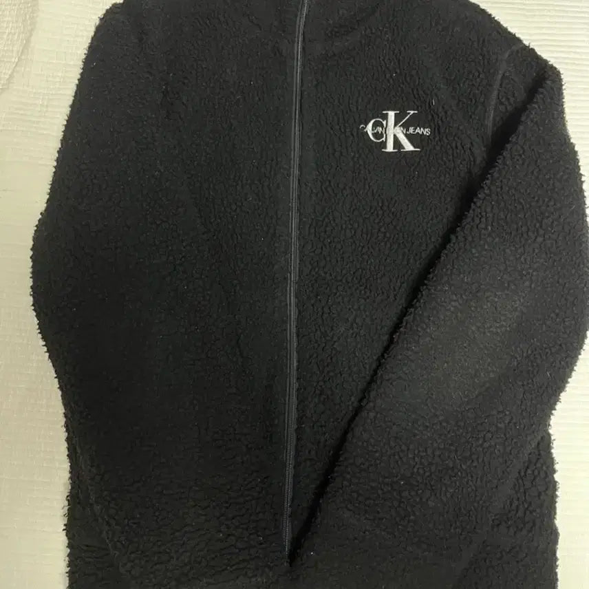 [BUNJANG] Calvin Klein Jeans Fleece Zip-Up Jacket Black / 캘빈클라인 진 플리스 집업 자켓 블랙