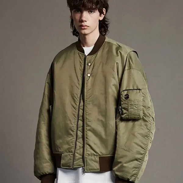 [BUNJANG] EA Pouch Bomber Jacket Khaki M / (새상품) 이에이 POUCH BOMBER JACKET Khaki M