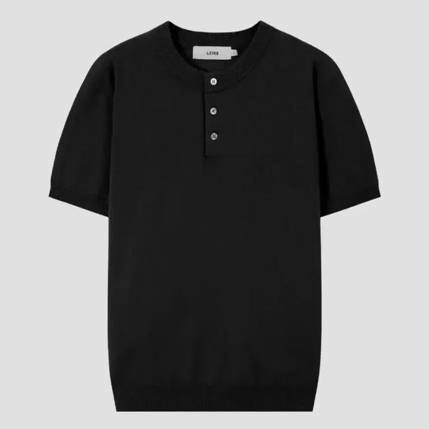 [BUNJANG] L'heure Short Sleeve Knit Black Charcoal / (L) 르아르 반팔 니트 블랙, 차콜