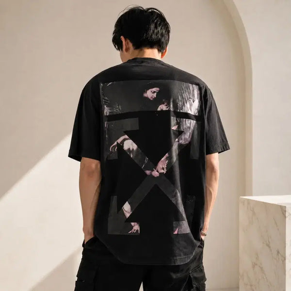 [BUNJANG] Off-White Caravaggio Arrow Short Sleeve T-Shirt Black L / [정품/한정판] 오프화이트 카라바조 애로우 반팔티 블랙 L / 100~105