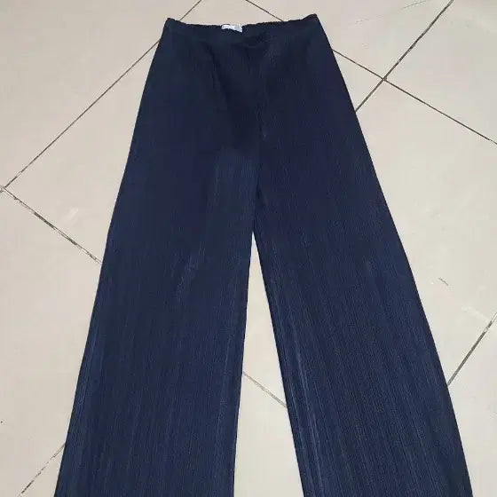 [BUNJANG] Pleats Please Wide Pants Navy Size 3 / 플리츠플리즈 와이드팬츠 네이비 3사이즈