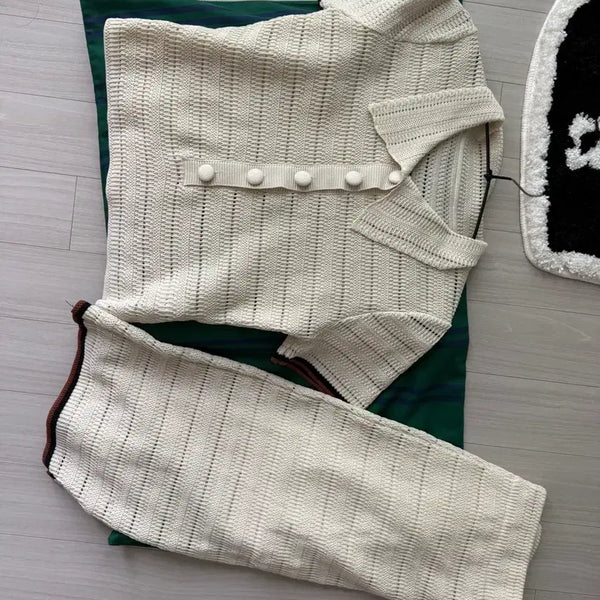 [BUNJANG] Vicky Knit Short Sleeve Set / 비키 니트 반팔 셋업