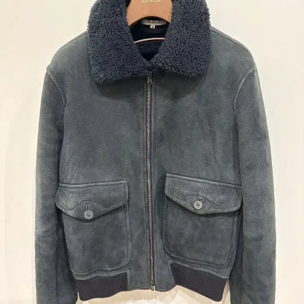[BUNJANG] Carven Shearling Suede Bomber Jacket / [46] 까르뱅 시어링 스웨이드 봄버 재킷