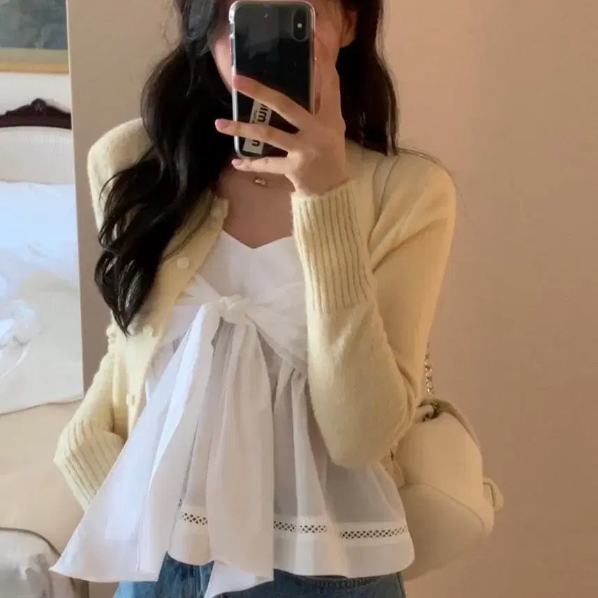 [BUNJANG] Le Plain Marvel Blouse - Size S / 르플레인 마벨 블라우스 s