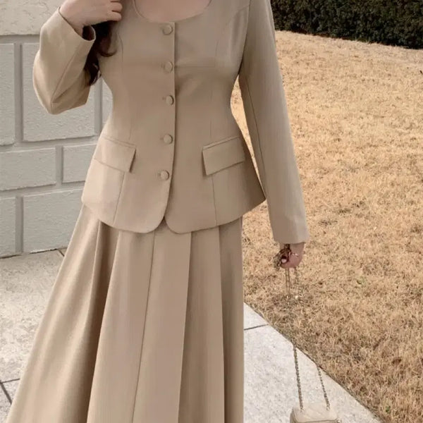 [BUNJANG] Flatter Paris Hourglass Square Jacket (Free Size/Beige) / 새상품) 플랫퍼 파리 아워글래스 스퀘어자켓 (free/베이지)