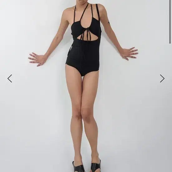 [BUNJANG] Nache (Nache) Multiway Strap Swimsuit Black / Nache (나체)수영복