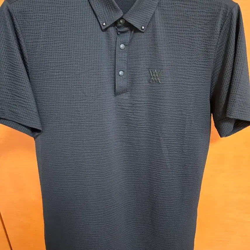 [BUNJANG] Anew Golf Men's Black Short-Sleeve Polo Shirt / 어뉴골프 AWN 골프웨어 남성용 검정색 반팔 카라티 팝니다.