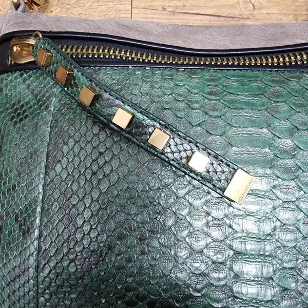 [BUNJANG] Python Leather Crossbody Shoulder Bag / (새상품) 천연가죽 파이톤 크로스백 숄더백 편집샵 100만원대