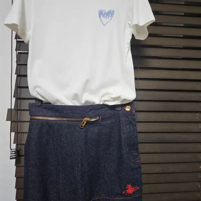 [BUNJANG] Vivienne Westwood Denim Midi Skirt / 비비안웨스트우드 데님 스커트