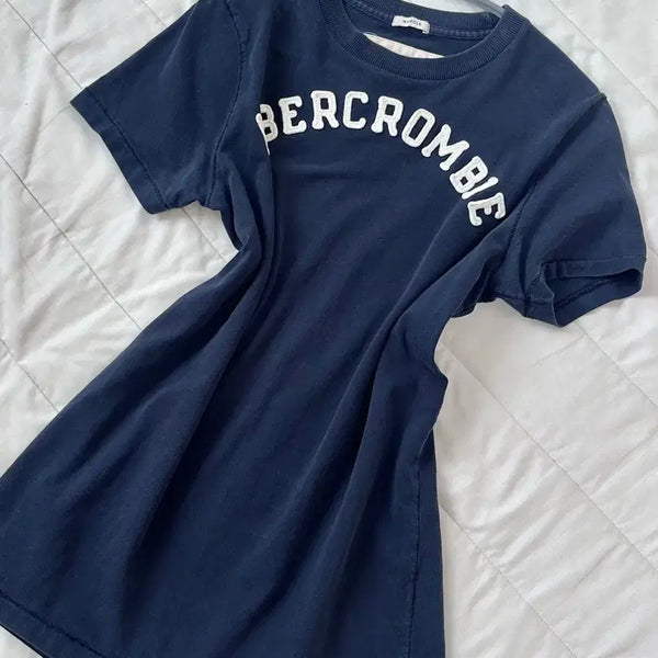[BUNJANG] Abercrombie & Fitch Short Sleeve T-Shirt Navy S / 아베크롬비 반팔 티셔츠 네이비 s