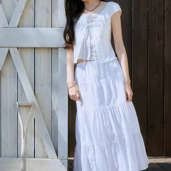 [BUNJANG] MIXXO Tiered Long Skirt (M) / 새상품)미쏘 캉캉 롱 스커트(M)