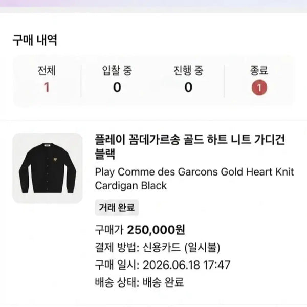 [BUNJANG] Comme des Garçons Cardigan M / [한번 실착] 꼼데가르송 가디건 m
