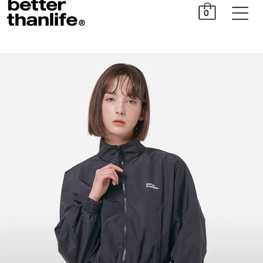 [BUNJANG] Better Than Life Black Short Jacket / 베러댄라이프 블랙 숏자켓 땀복
