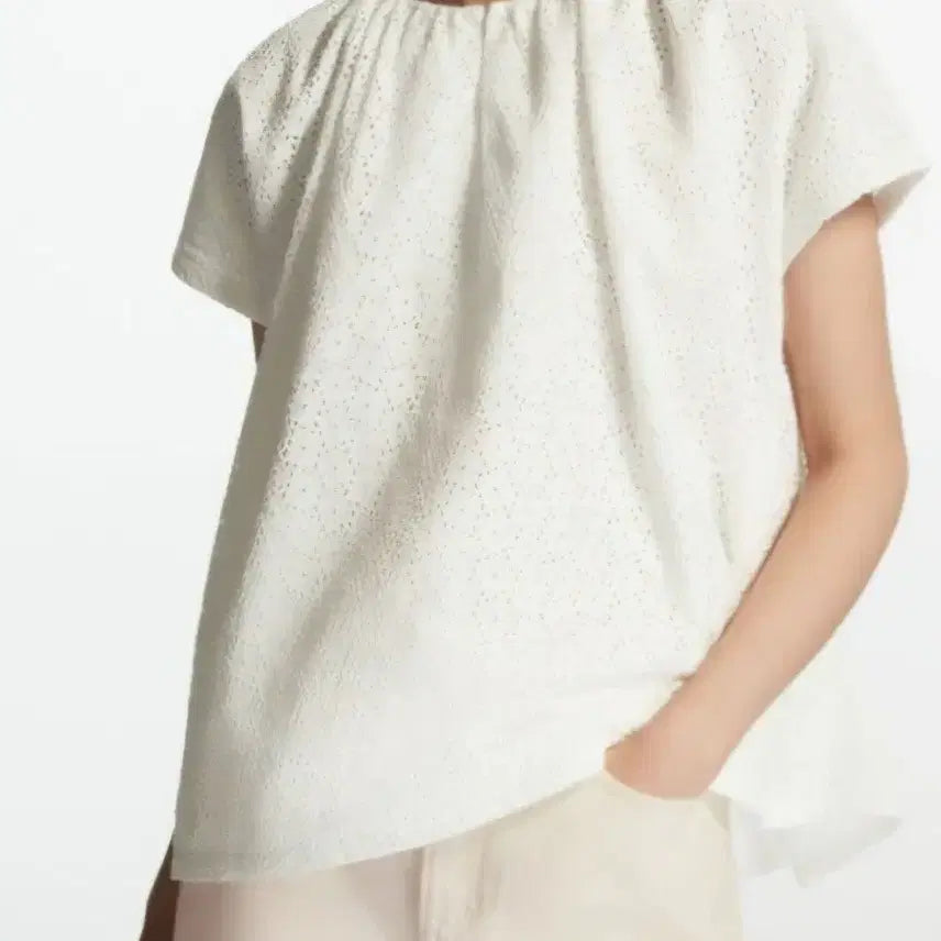 [BUNJANG] COS Broadcloth Anglaise Blouse / (새상품)COS 코스 루즈핏 브로드리 앙글레이즈 블라우스