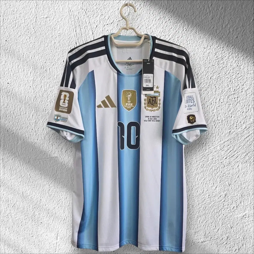 [BUNJANG] Argentina 2026-2028 Home Messi Football Jersey XL (World Cup Final Full Patch) / 아르헨티나 26-28 홈  메시 국내 2XL (월드컵 결승 풀패치)