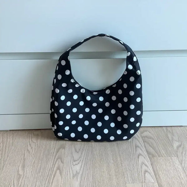 [BUNJANG] Canary Two-Way Dot Glossy Shoulder Bag / 카나리 투웨이 도트 글로시 숄더백