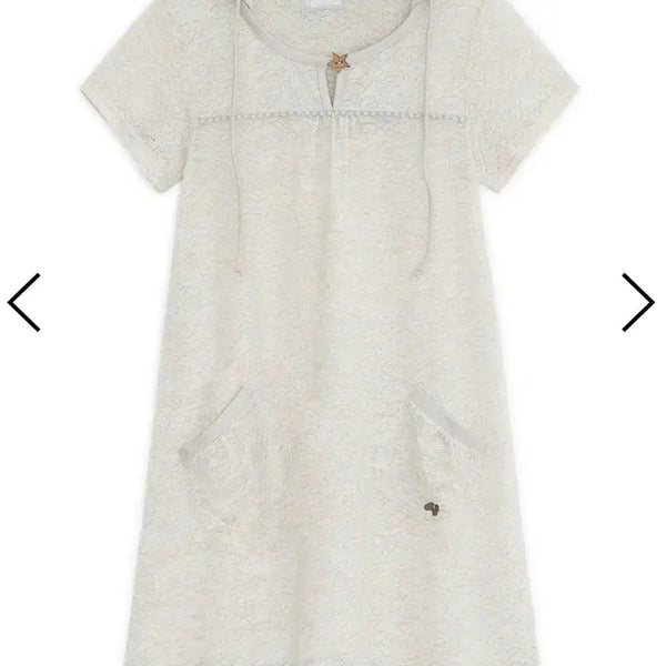 [BUNJANG] Hug Your Skin Layered Knit Dress Ivory / 허그유어스킨 후드 레이어드 니트 드레스 원피스 아이보리