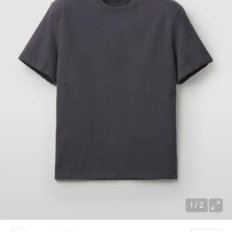 [BUNJANG] COOR Damaged Crop T-Shirt (Washed Purple) / [XL] 쿠어 데미지드 크롭 티셔츠 (워시드퍼플)