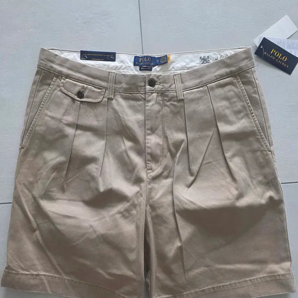 [BUNJANG] Polo Ralph Lauren Relaxed Fit Two-Tuck Chino Shorts (Khaki) - Size 33 / [새상품]폴로 랄프로렌 릴렉스 핏 투 턱 치노 반바지(카키)_33사이즈