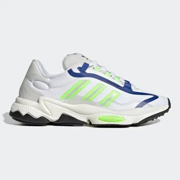 [BUNJANG] Adidas Ozweego Pure Cloud White Signal Green Sneakers Running Shoes 255 / 아디다스 오즈위고 퓨어 클라우드 화이트 시그널 그린 운동화 런닝화//255