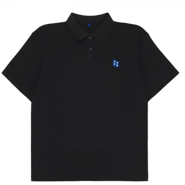 [BUNJANG] Ader Error Logo Short Sleeve Polo Shirt Black / 아더에러 로고 반팔 카라티 블랙