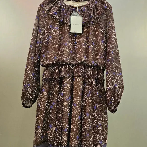 [BUNJANG] It MICHAA Chiffon Print Dress with Waist Banding, Size 55 / 잇미샤 새상품 쉬폰 프린트 허리밴딩 원피스 55