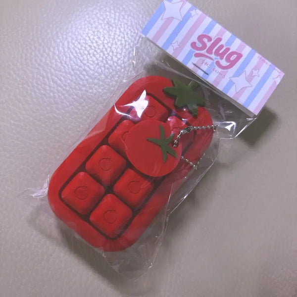 [BUNJANG] Slug Fruits Series Tomato Clicker Keychain (Sealed) / (미개봉) slug 후르츠 시리즈 토마토 클리커