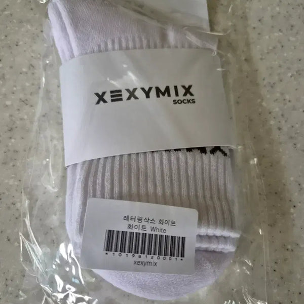 [BUNJANG] Xexymix Lettering Socks White / 새상품)레터링 삭스(양말)(화이트)(젝시믹스)(파격할인)