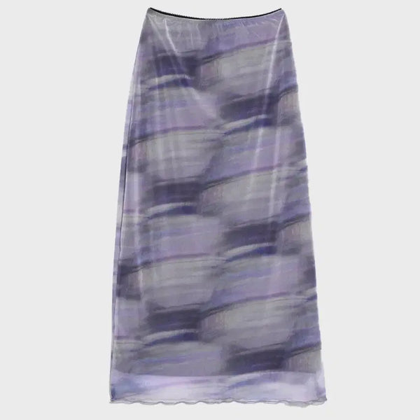 [BUNJANG] Highschool Disco Patterned Midi Skirt / 하이스쿨디스코 스커트